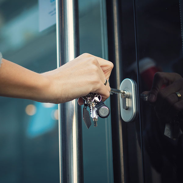 keys on lock of door